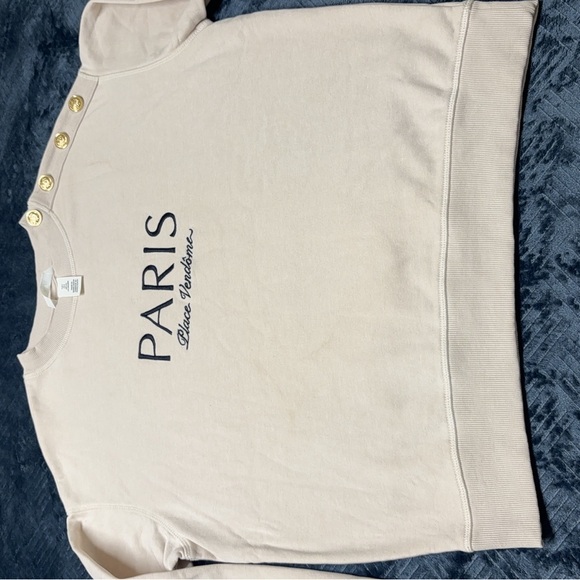 H&M Cream Women's Sweater with Gold Button Accents size S - Picture 3 of 8